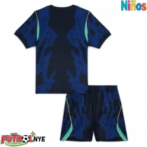 Camiseta Brasil Visitante Equipación para niños Mundial 2026 manga corta (+ pantalones cortos)